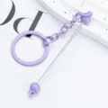 Purple DIY acrylic keychain and bag pendant with metal rod and chain, trendy candy style accessories. - Candy Purple