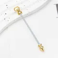 Metal Bullet Rivet Double Head Screw DIY Keychain Accessory Metal Nail for Craft Making - Electroplated Gold