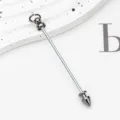 Metal bullet rivet double screw DIY keychain accessory decorative hardware component. - Plated Gunmetal