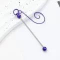 Christmas bead hook ornament diy decoration metal hook for tree hanging display item - Deep purple