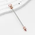 Metal bullet rivet double head screw DIY keychain accessory for handmade craft part. - Rose Gold