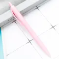 Pink plastic retractable ballpoint pen, smooth writing office and school stationery supply. - Candy Pink