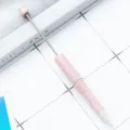 Eco-friendly wheat straw DIY beadable pen in charming pink speckled design for creative crafts. - Wheat Straw Light Pink
