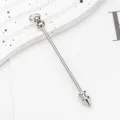Metal bullet head rivet double-headed screw DIY keychain accessory hardware craft part - Electroplated Silver