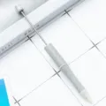 DIY eco-friendly wheat straw beadable ballpoint pen, gray speckled design with metal rod. - Wheat Straw Light Grey