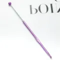 Crochet en métal tête simple violet aiguille à tricoter outil DIY pour fil de laine - 4mm / Violet