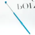 Crochet en métal bleu tête unique en aluminium fil aiguille à tricoter outil DIY pro - 4mm / Bleu clair