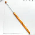Crochet simple avec poignée en alu, outil de tricot en métal de 0,6 mm pour le bricolage. - 6mm / Or rose