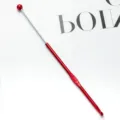 Crochet en aluminium à tête unique avec tige d'extension en métal pour les loisirs créatifs. - 4mm / Rouge