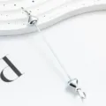 Silver metal DIY bead rod with heart charms for handmade keychains and bag zipper decor. - Heart Style / Silver
