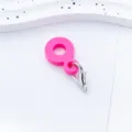 Pink silicone straw charm, cute straw decoration accessory for daily tumbler cups. - Rose Red