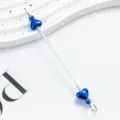 DIY beading rod zipper pull heart keychain accessory blue metal craft pendant components - Heart Style / Dark Blue