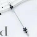 Creative DIY beaded rod zipper decoration heart keychain accessory pendant wholesale - Pentagram Style / Black