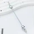Silver DIY Beading Bar Keychain Rod Featuring Star Beads Craft Accessory Variant Style - Pentagram Style / Silver