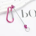 Roze metalen karabijnhaak DIY tas bedel sleutelhanger decoratieve hardware accessoire - Rozerood
