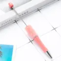 Ροζ στυλό χαντρών DIY με στραζ και μεταλλική ράβδο για δημιουργία εξατομικευμένων κοσμημάτων. - Macaron ανοιχτό πορτοκαλοκόκκινο (στυλ ζάχαρης)