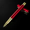 Hochwertiger Business-Rollerball in auffälligem Rot-Gold-Design, ideal als Bürogeschenk. - Dunkelrot (Goldbesatz)