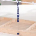 Llavero con cuentas DIY de metal para accesorios hechos a mano y proyectos creativos de arte. - Azul marino