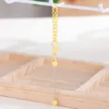 DIY Mini Llavero de Cuentas Accesorio Metálico Color Caramelo Creativo Artesanía DIY - Amarillo Caramelo