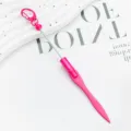 Portable metal letter opener keychain multi-functional paper cutter for outdoor DIY use. - Rose Red