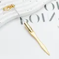 Gold metal letter opener keychain, portable DIY bead weaving tool paper cutter variant. - Electroplated Gold