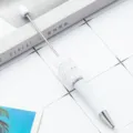 Penna a sfera con perline di rose DIY penna di plastica bianca carina per cancelleria - Punta a Proiettile 1.0 / Bianco
