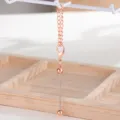 DIY mini llavero cuentas oro rosa metal colgante accesorio artesania anillo llaves. - Rosa oro