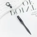 Black metal DIY beaded letter opener portable mini paper knife keychain multi-tool for daily use - Black