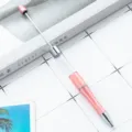 Stylo a Bille vide DIY pour perles rose paillete stylo artisanal personnalise creation - Rose