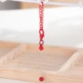 Llavero de cuentas mini DIY rojo accesorio de manualidades de metal para joyería - Rojo