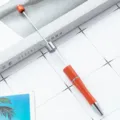 DIY stylo perlé tube vide créatif stylo à bille fait main variante design pailleté orange offre - Orange