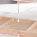 Accesorio de llavero de cuentas mini DIY mosquetón de metal cadena para proyectos de artesanía. - Blanco