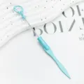 Blue portable DIY beaded multi-functional metal letter opener keychain paper cutter stationery - Candy Blue
