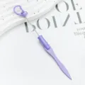 DIY beadable letter opener multi-functional metal paper cutter portable keychain tool - Candy Purple