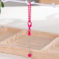 DIY mini llavero de cuentas color caramelo creativo hecho a mano accesorio de metal para - Rosa rojo
