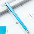 Variante de stylo roller en metal bleu avec clip argente et beau design professionnel. - Bleu ciel