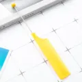 Plastic pintail comb with metal pin and bead tip for hair styling, salon and home use. - Candy Yellow