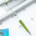 Stylo bille tube vide DIY avec corps pailleté vert et pointe en métal pour travaux manuels. - Vert