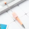 Simpatico penna a sfera con perline di rose rosa DIY penna di scrittura in cristallo decorativa - Punta a Proiettile 1.0 / Rosa Chiaro Macaron