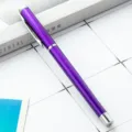 Stylo roller en métal violet stylo signature d'affaires élégant avec finition métallique lisse. - Violet Transparent