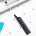 Professional black plastic tail comb with steel pin and bead top for hair styling DIY. - Black