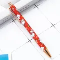 Christmas ballpoint pen red metallic retractable pen cute cartoon santa snowman gift stationery - Christmas Red Style 2