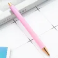 Pink glitter ballpoint pen with rose gold accents, perfect for daily writing, office and school. - Pink Gradient