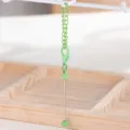 DIY mini llavero de cuentas color caramelo metal mosquetón accesorio manualidad variante - Verde Caramelo