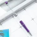 Stylo a bille vide pour perles violet, conception artisanale en metal creative diy. - Violet foncé