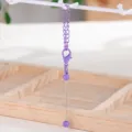 DIY mini llavero con cuentas morado colgante bolso metal color caramelo accesorios hechos - Morado Caramelo