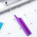 Purple plastic pintail hair comb with metal needle tail and decorative bead top for salon styling. - Purple