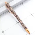 Cute leopard print metal ballpoint pen, stylish click ball pen for smooth writing. - Light Brown New Leopard Print
