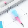 Bolígrafo creativo DIY con pompón esponjoso y cuenta, cuerpo rosa y punta de metal escolar. - Rosa Degradado
