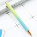 Gradient glitter ballpoint pen with rose gold trim for smooth writing and daily office use. - Blue Green Gradient
